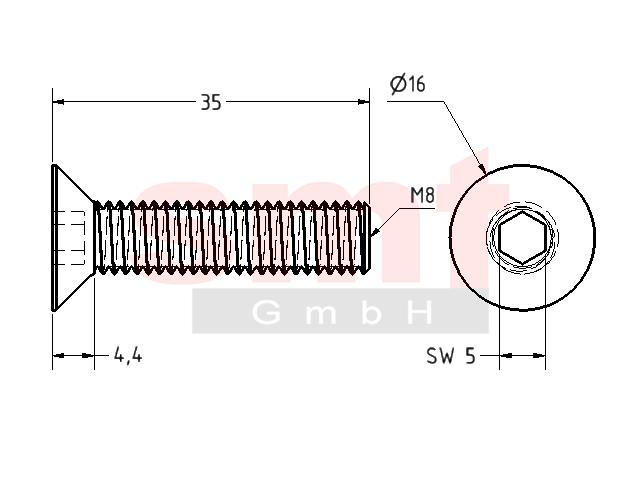 Senkschraube M X Verzinkt Din Normteile Baureihe Smt Gmbh